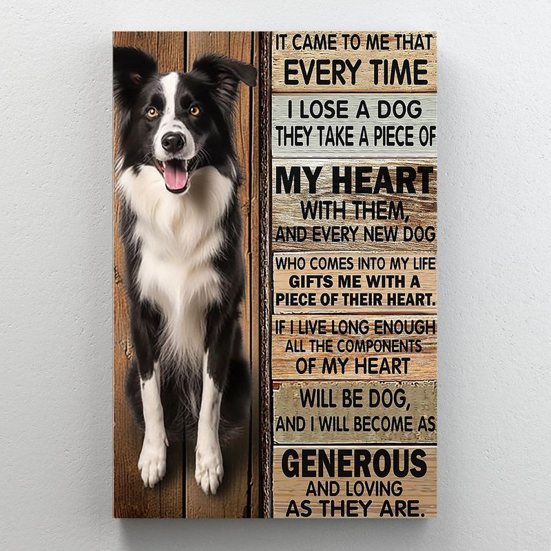 Will Will Dog And I Will devenir - 1 pièce Rectangle Will Be Dog And I Will devenir - 1 pièce Rectangle, impression sur toile tendue