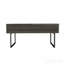 Table basse à plateau relevable espresso et onyx avec un tiroir
