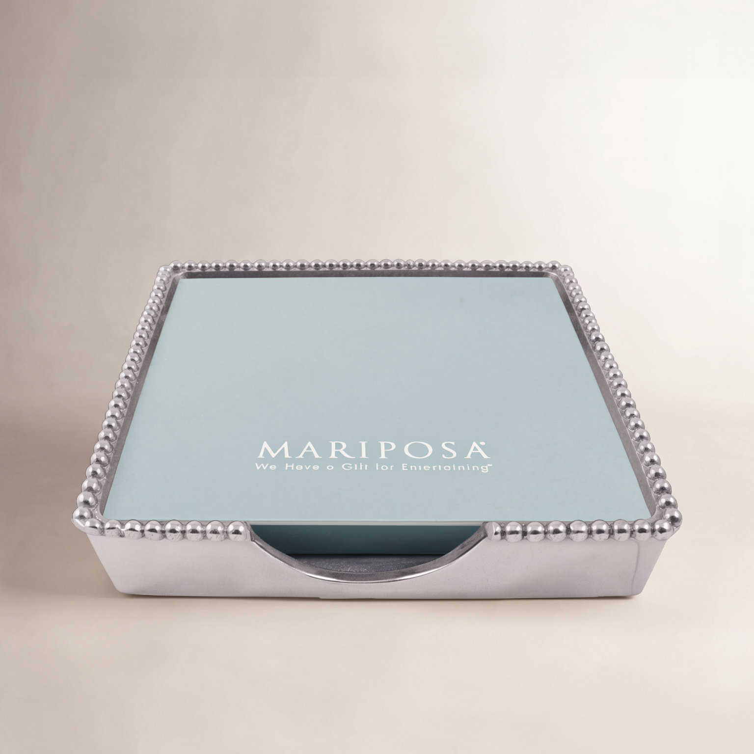 Mariposa Beaded Luncheon Napkin Holder with Insert