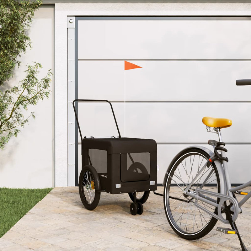 Foldable Pet Bike Trailer, Black
