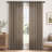 Dennan Linen Curtain Rod Pocket Back Tab,Linen Semi Sheer Curtains for Bedroom-415016610-426090685