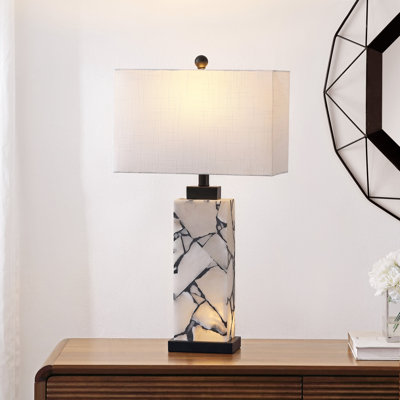 Lampe de table rectangulaire en mosaïque DEL 27,5 po Princeton