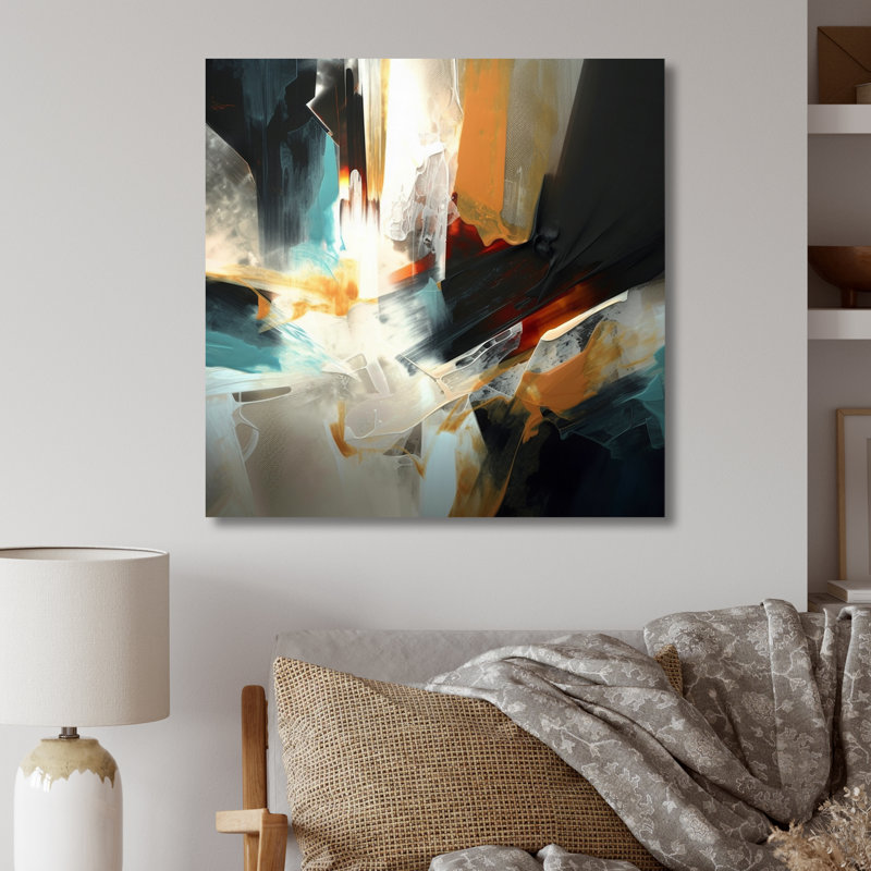Modern Abstract Wall Decor on Metal, 29" H x 29" W x 1" D