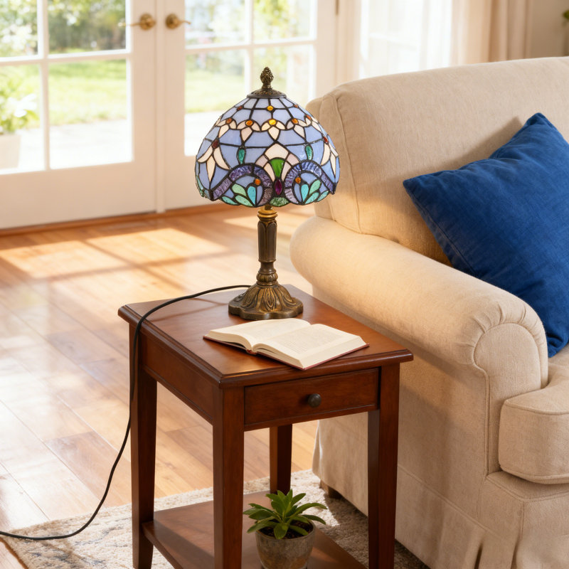 Lampe de table baroque D20 (ampoule e26 incluse, prise américaine)