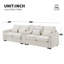 114.2" Upholstered Sofa With Console, 2 Cupholders And 2 USB Ports Wired Or Wirelessly Charged,4 Pillows-823662323