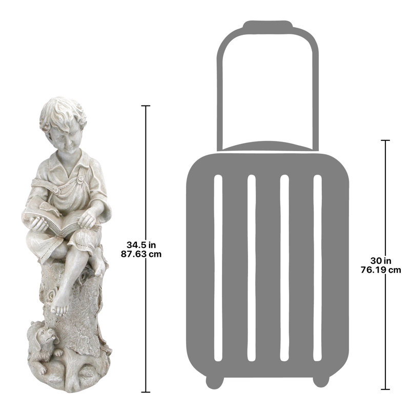 Statue de jardin lecture des enfants Sebastian