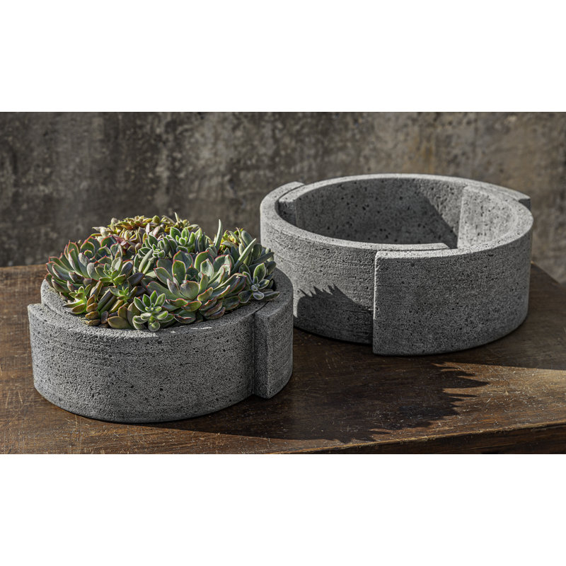 Concept Pot Planter, Pietra Nuova, 5" H x 14.5" W x 14.5" D