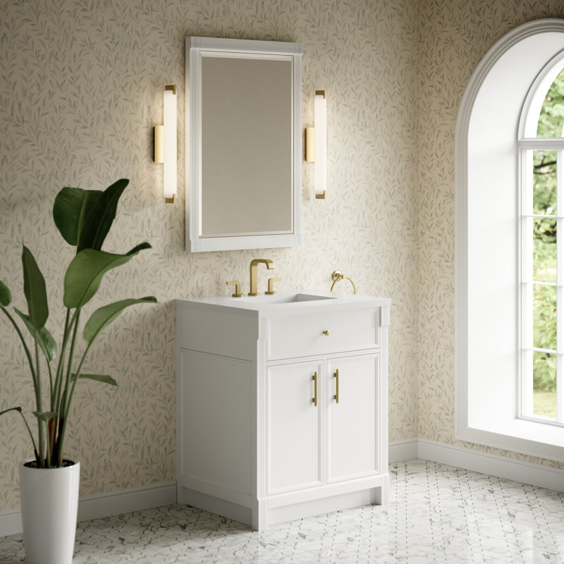 Bellshire Mirror, 38" x 26", Bright White