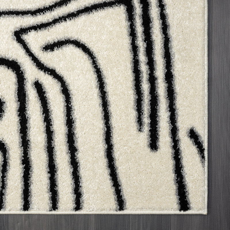 Elizel Abstract Indoor Rug, Rectangle 6' x 9'