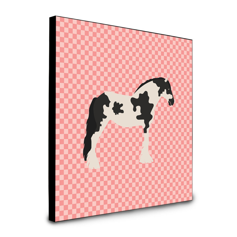 « cyldesdale cheval check », art encadré Pisa, Rose