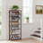 7-tier Shoe Rack, Narrow Slanted Shoe Organizer & Holder For Small Space-2075743777