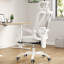 Chaise de bureau ergonomique avec repose-pieds, chaise de bureau en filet avec appui-tête, chaise d'ordinateur à haut dossier avec support lombaire réglable pour la chambre d'étude de bureau à domicile, beige-624680795-624680793