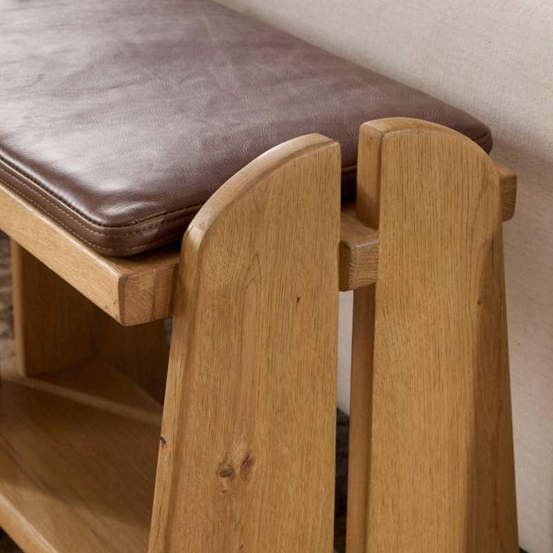 Landrea Upholstered Accent Stool, Havana Brown