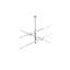 Luminaire suspendu 3 barres Axil en chrome