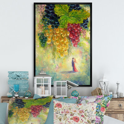 " Valentine Love Grapes " Painting Print