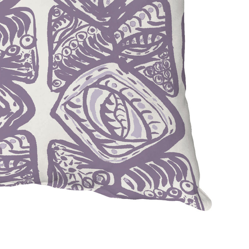 Housse et insert de coussin carré en coton, 20 po X 20 po, Violet