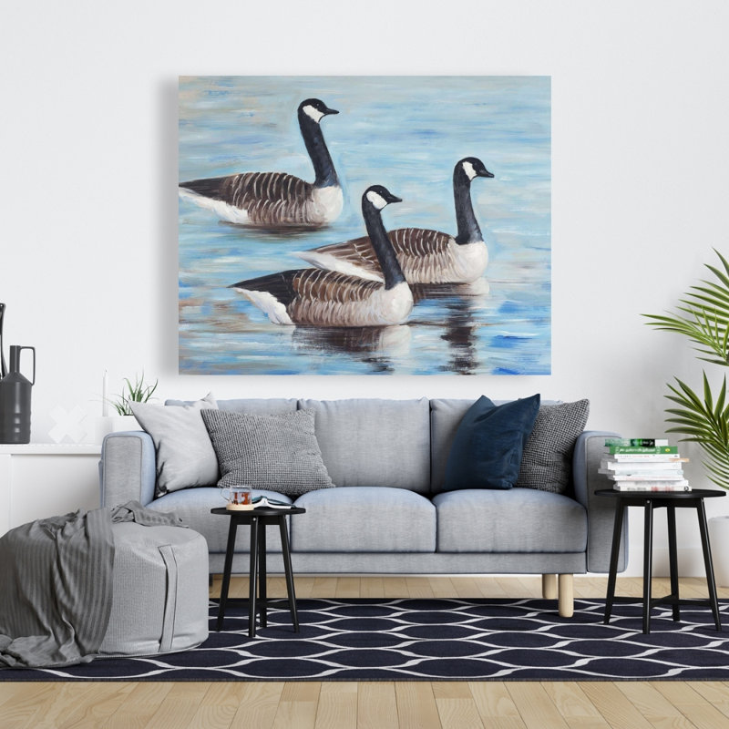 Bernache du Canada dans l'eau - Toile côtière brune