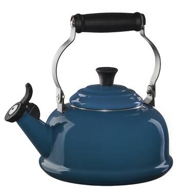 MacKenzie Childs Courtly Check® 3 Quart Tea Kettle with Bird