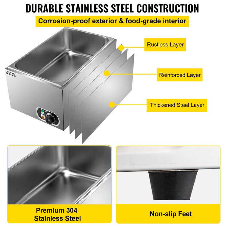 Prep & Savour Stainless Steel Warmers, Heaters, Burners And Servers