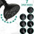 Matte Black Shower With Drill- Stainless Steel Slide Bar, Dual Heads, 1.8 Gpm Flow, Spray Holes Bar System, 7-Setting Black, Gpm, Moisturizing Fog Setting
