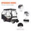 Hook & Loop Fastener Mildew Resistant Golf Cart Cover By VEVOR-93876818