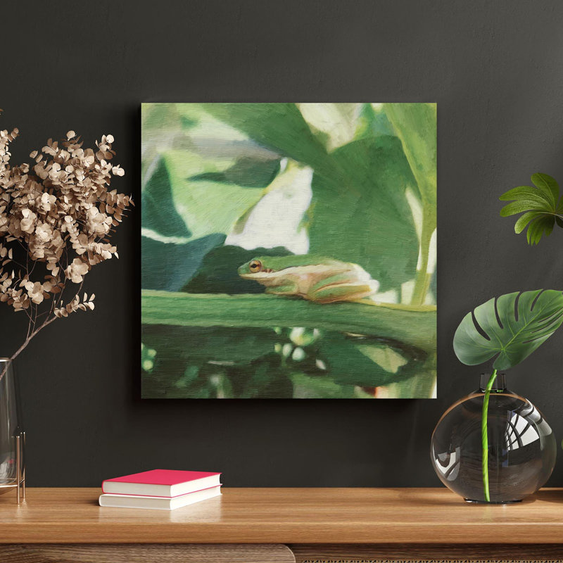 " Frog On Branch ", 32" H x 32" W