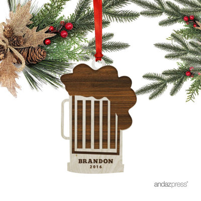 Wood Holiday Shaped Ornament
