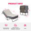 Lit double pliant avec matelas en mousse à mémoire de forme de 5 po et roues verrouillables-1402969058