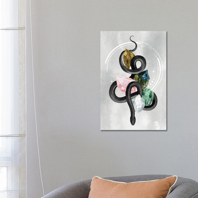 Crystalline Serpent I by Grace Popp - Wrapped Canvas Painting, 66.04 cm H x 45.72 cm W x 3.175 cm D