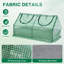 Lit de jardin surélevé 4 x 2 x 2 pi avec mini serre Aoodor, ensemble de jardinière en PE avec fenêtres-120341762