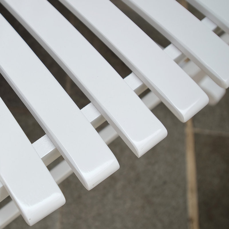 Chaise berçante d'extérieur en acajou Boulder, Blanc