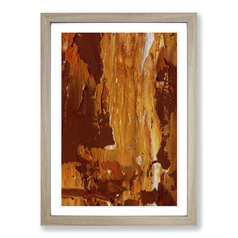 Abstract Art Painting Vol.458 by S.Johnson - Picture Frame Painting Print, Oak Framed, 36cm H x 27cm W x 2cm D