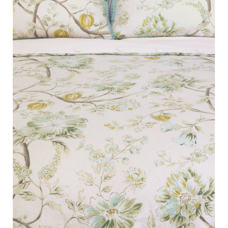 Magnolia Comforter, King Comforter, Hand-Tacked