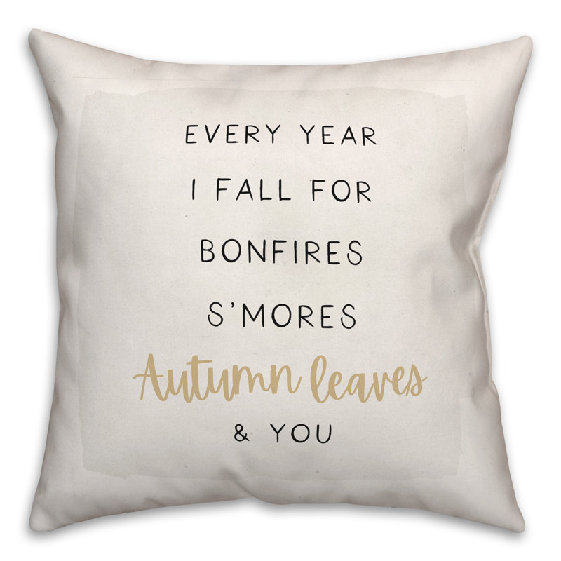  Housse et insert de coussin carré Fall for You, H 16 po x l 16 po
