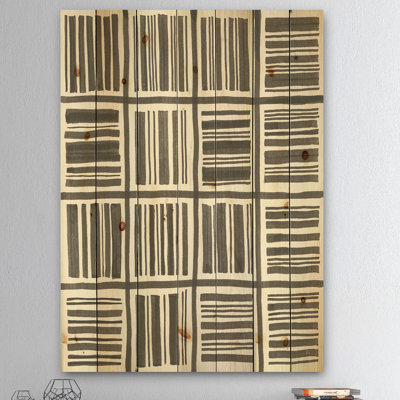 Graphiques minimalistes I - Impression transitionnelle sur bois de pin naturel