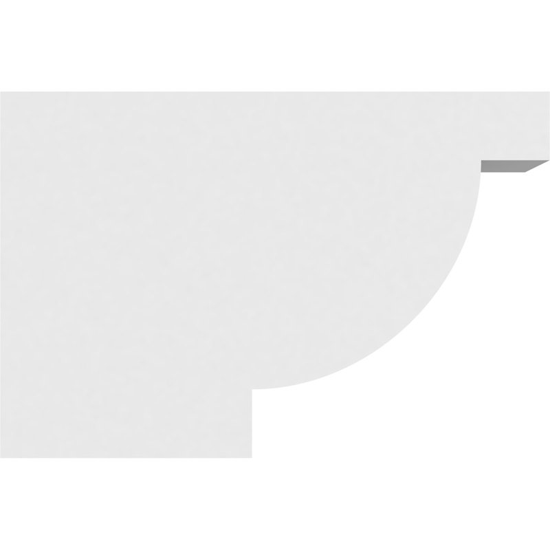4"W x 8"H x 12"L Standard Alpine Architectural Grade PVC Rafter Tail, 8"H x 4"W x 12"D