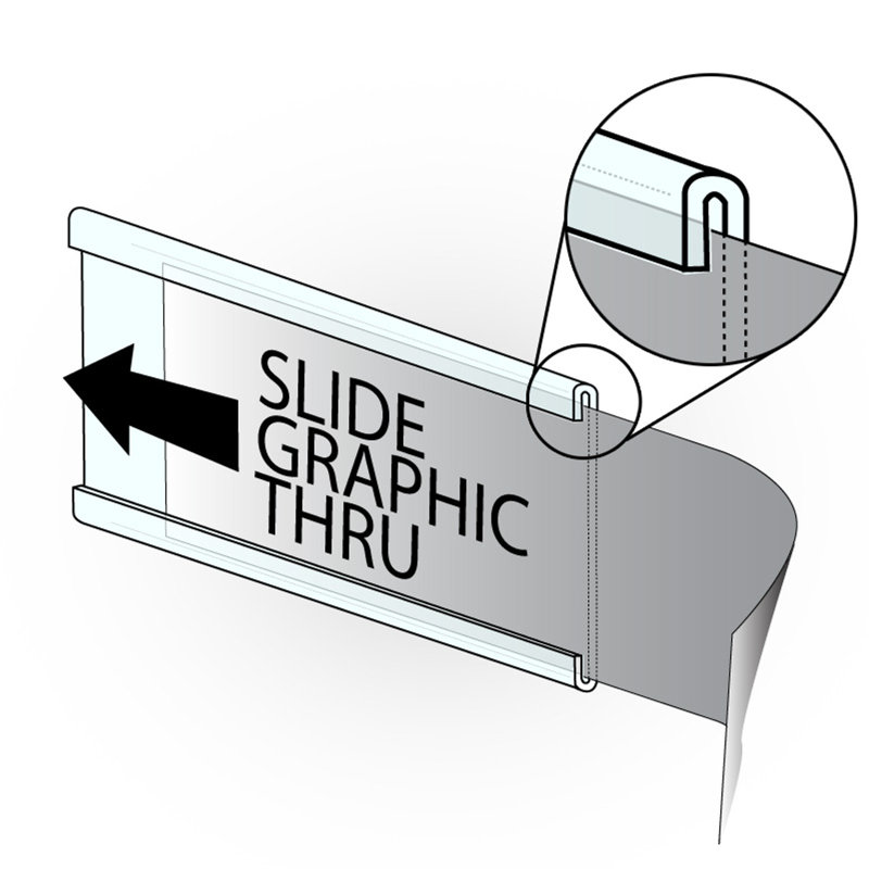 Clear Acrylic Landscape Side-Loading Wall Holder Nameplate