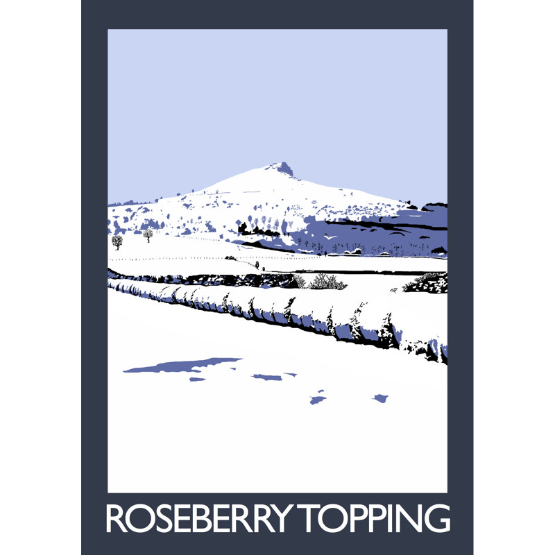 'Roseberry Topping' by Richard O'Neil - Print, 40 cm H x 30 cm W x 1 cm D, No Frame