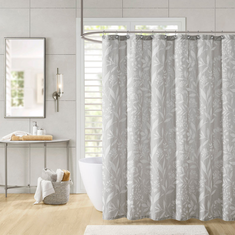 Rideau de douche Floral, Taupe