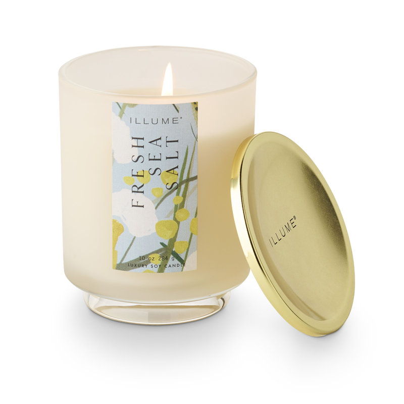 Bougie en verre de sel de mer magnifiquement faite, 284G