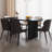 Pearlena 70.87" Modern Rectangle Black Dining Table Set with 6 Chairs for Kitchen, Bar, Living Room-1090927099-1090927093