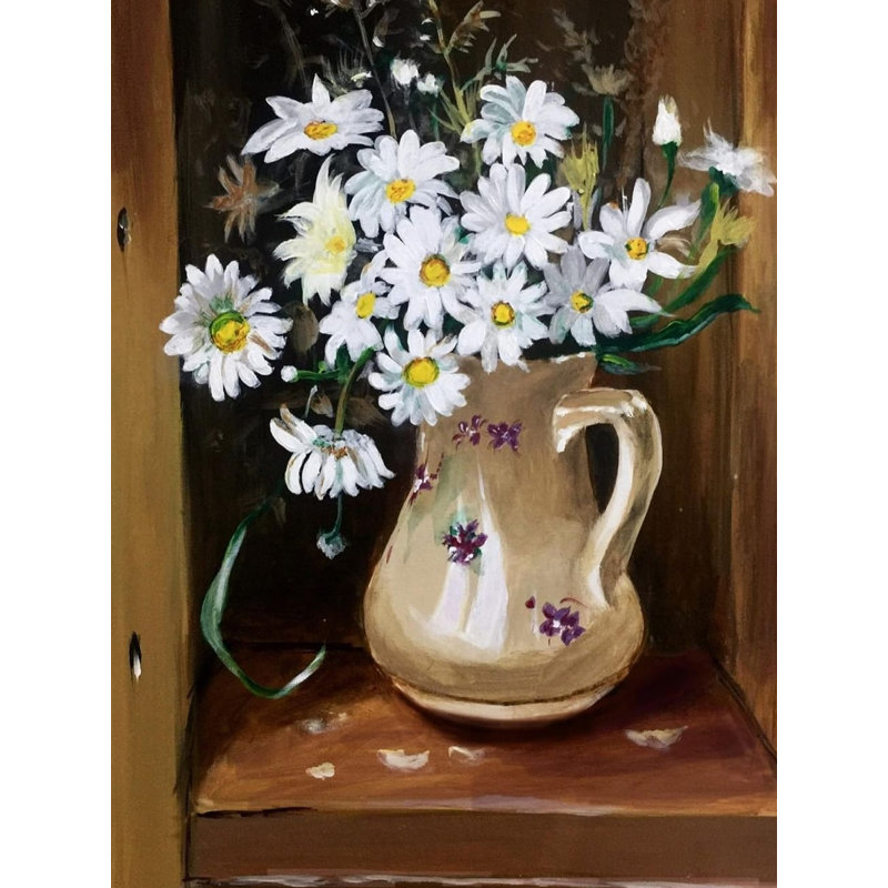 Nature morte de vase | Acrylique sur toile | Par Varnik Bansal