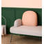 Chaise longue de style nordique en bois massif, tissu et métal pour chambre et salon