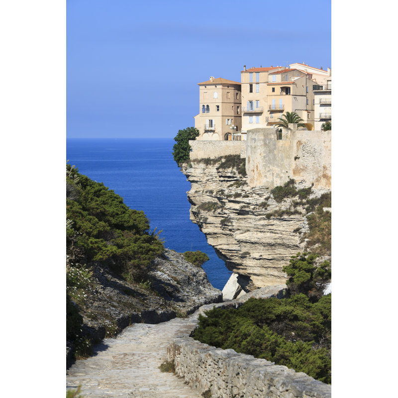House On The Cliffs by Aprott - Wrapped Canvas Print, 46cm H x 30cm W