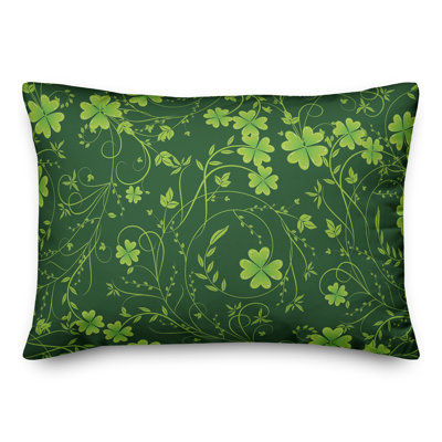 Clover Botanical Flourish Throw Pillow