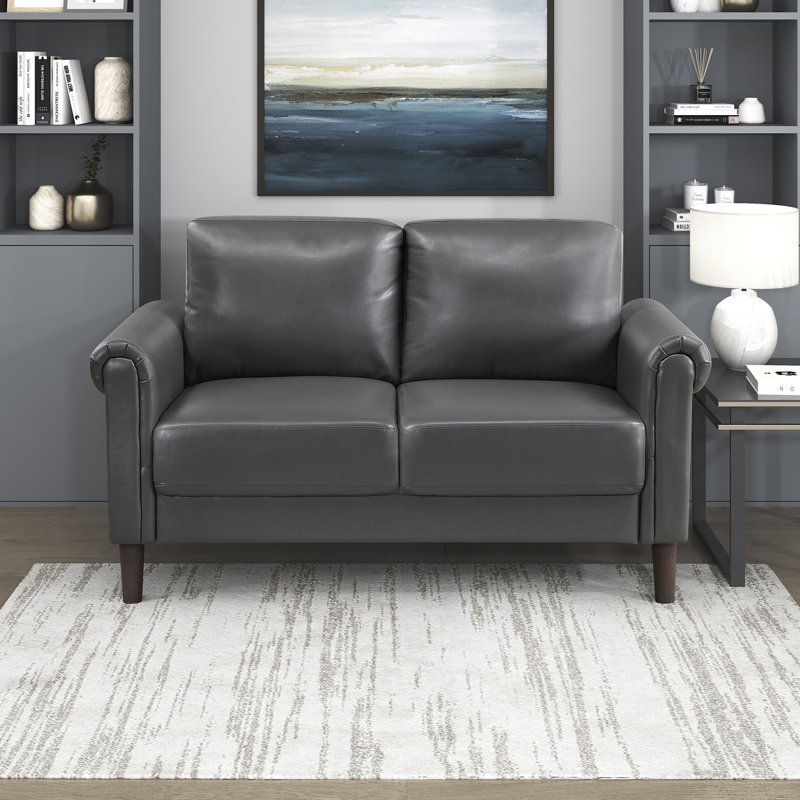 Kulik 57" Upholstered Loveseat, Dark Grey
