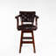 Tabouret de bar pivotant capitonné trophée brun foncé 26 po-61924289-61558329