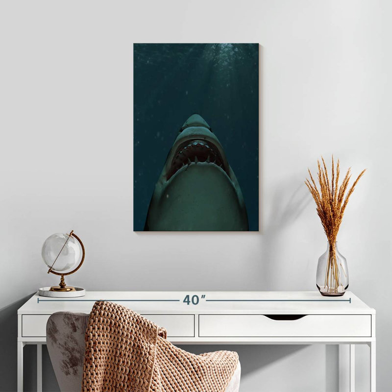 Brampt mâchoires de grand requin blanc, H 24 po x l 16 po