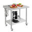 Table de travail robuste en acier inoxydable, table utilitaire à hauteur réglable pour la maison, le garage et le restaurant