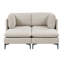 Canapé modulaire en lin rembourré avec pieds en métal-130918584